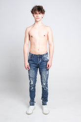ARMOR JEANS SKINNY RIPPED A406 DK BLUE